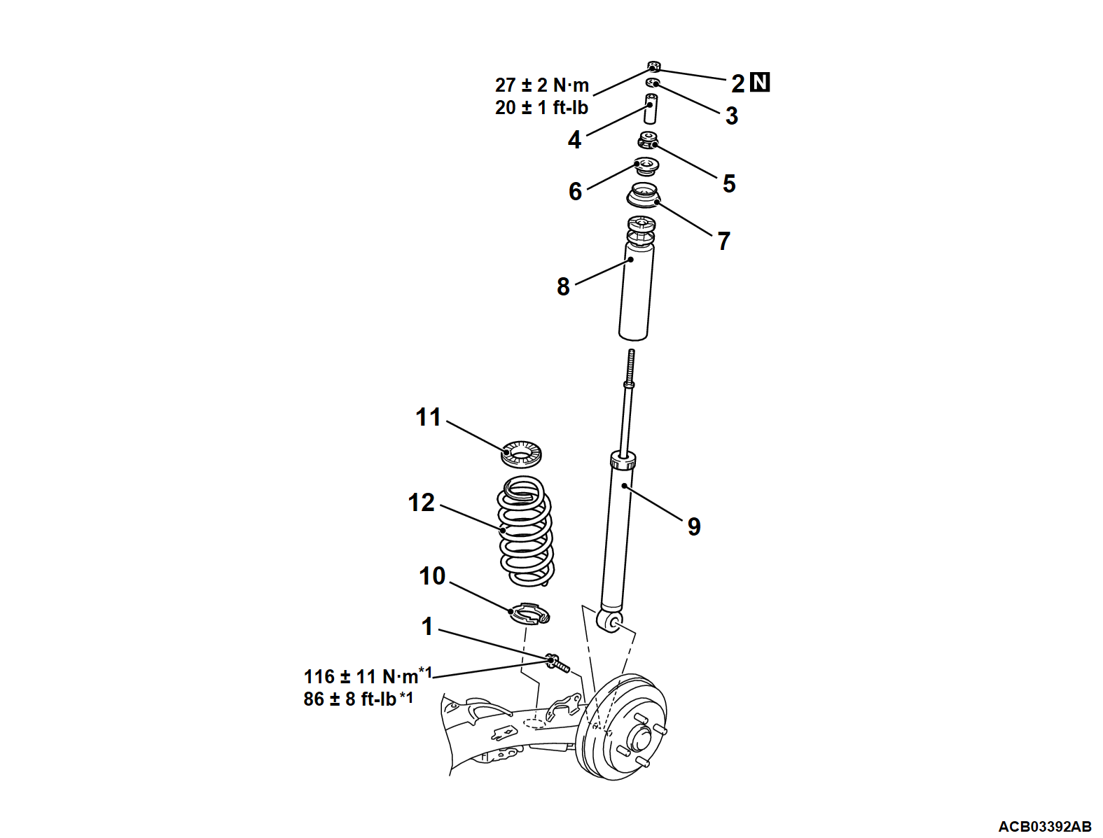 34 SHOCK ABSORBER AND COIL SPRING REMOVAL AND INSTALLATION