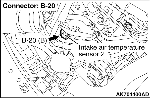 13b dtc p0098 intake air temperature circuit high input sensor 2