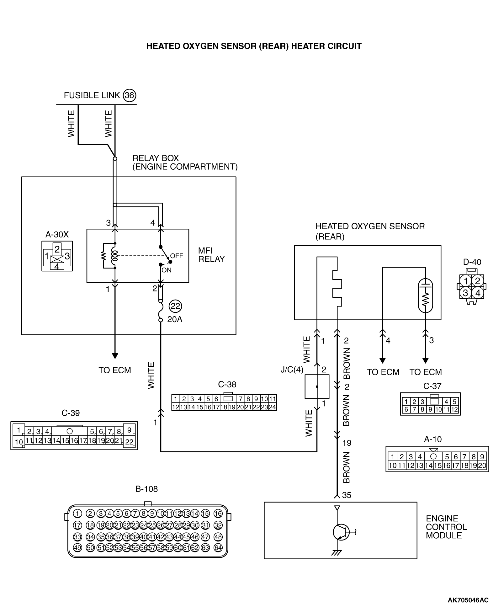 13C-DTC P0038: Heated Oxygen Sensor Heater Control Circuit High