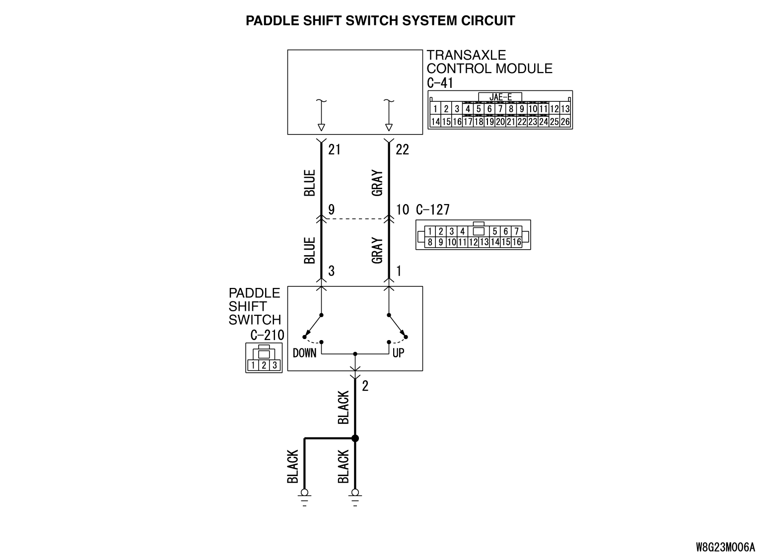 23ADTC P0815 PADDLE UPSHIFT SWITCH MALFUNCTION