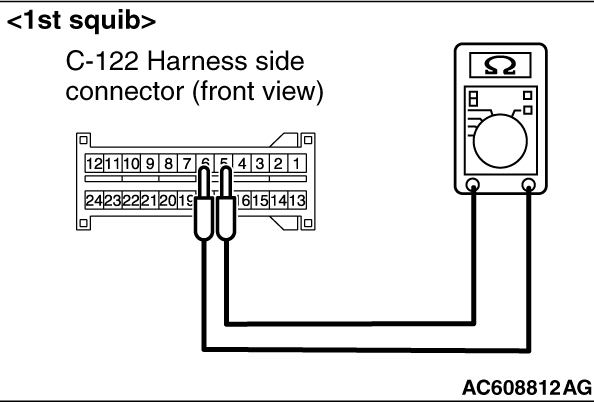 52B-DTC B1B03 DRIVER'S AIR BAG SQUIB SHORT-CIRCUITED