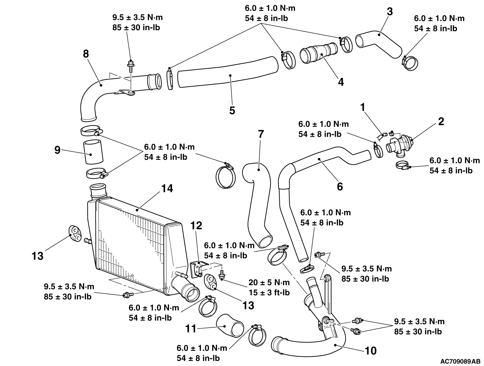 15 CHARGE AIR COOLER REMOVAL AND INSTALLATION