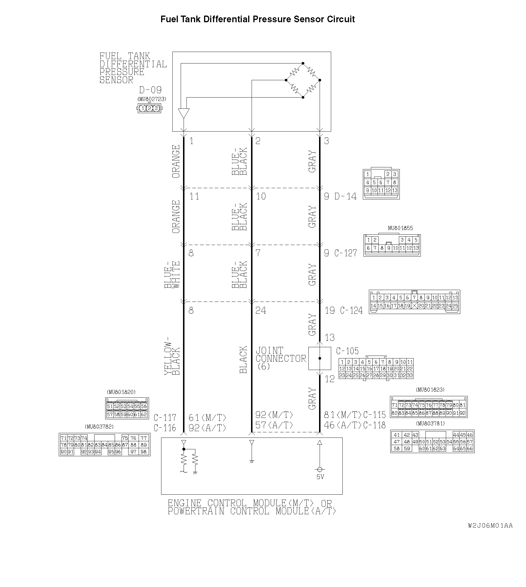 13DTC P0451 Evaporative Emission System Pressure Sensor Range/Performance