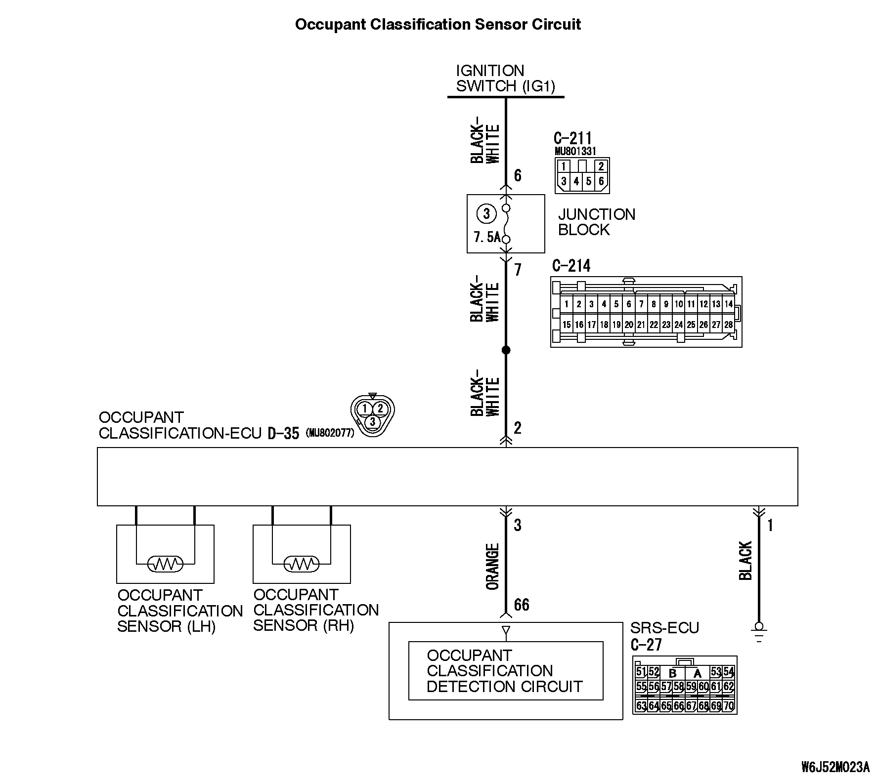 52-DTC B1545 OCCUPANT CLASSIFICATION-ECU COMMUNICATION ERROR