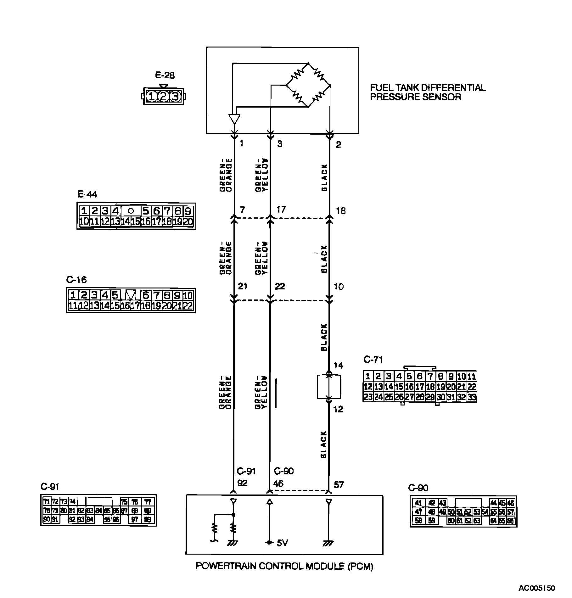 13P0451EVAPORATIVE EMISSION CONTROL SYSTEM PRESSURE SENSOR RANGE