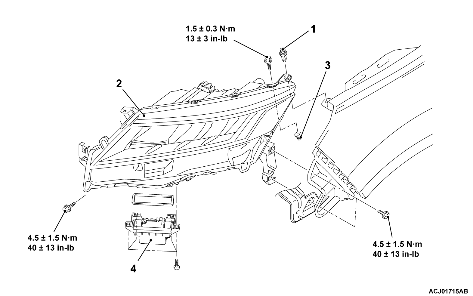 54AHEADLIGHT REMOVAL AND INSTALLATION